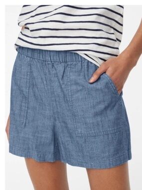J. Crew Light Blue Chambray High-Waist Shorts, Small